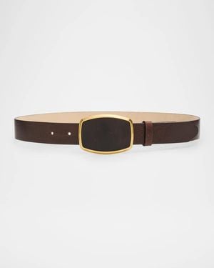 Rag & Bone Wyatt Inlay Cut-To-Size Leather Belt - Natural