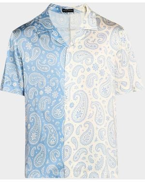 Monfrere Apos;S Bond Viscose Button-Down Shirt - Blue