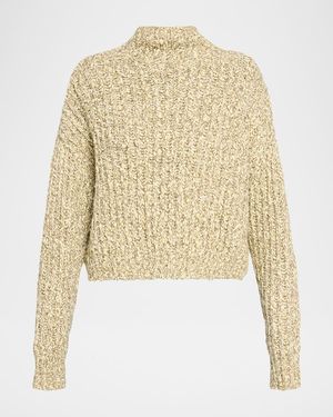Ulla Johnson Albie Mock-Neck Knit Pullover - Natural