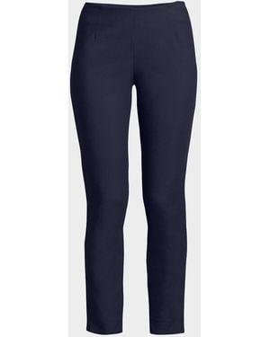 Lela Rose Catherine Slim-leg Ankle Pants - Blue