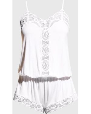 Eberjey Mariana Romper - White
