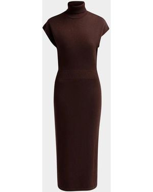 Ramy Brook Natalie Merino Turtleneck Midi Dress - Purple