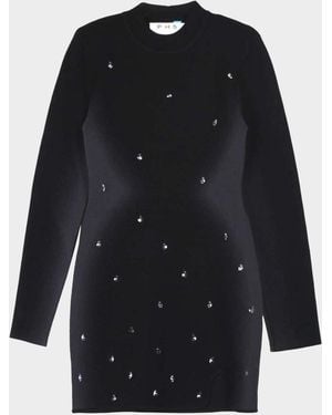 Ph5 Neil Embellished Mock-Neck Mini Dress - Black