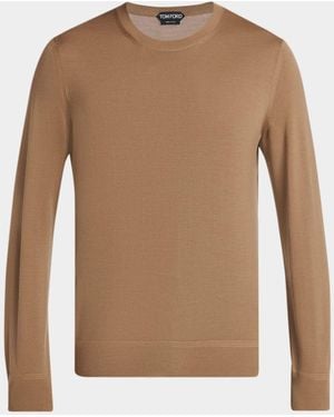 Tom Ford Apos;S Lyocell And Cotton Long-Sleeve T-Shirt - Brown