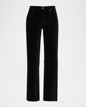 Kobi Halperin Ruby Straight-Leg Stretch Cotton Pants - Black