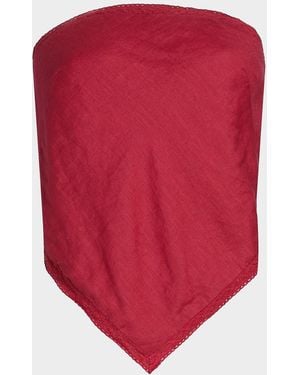 Cami NYC Gael Strapless Linen Camisole - Red