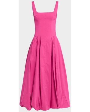 Jonathan Simkhai Hally Bubble Cotton Midi Dress - Pink