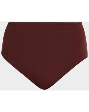 Ulla Johnson Zahara High-Waist Bikini Bottoms - Purple