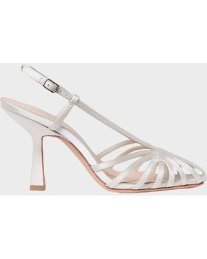 Loeffler Randall 70Mm Alexandra Lattice Satin Pumps - Metallic