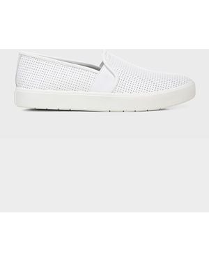 Vince Blair 5 Perforated Slip-On Sneakers - White