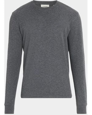 FRAME Apos;S Duo Fold Cotton Crew Sweater - Gray