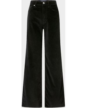 Veronica Beard Taylor High-Rise Wide-Leg Pants - Black