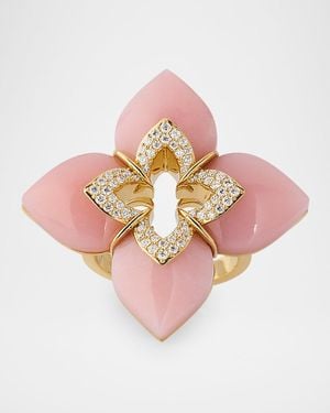 Roberto Coin Souffle 18K Diamond Venetian Princess Ring With Gemstones - Pink