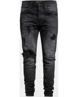 Purple Apos;S P002 Repair Slim Jeans - Black