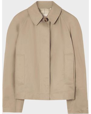 Burberry Tropical Cotton Gabardine Jacket - Natural