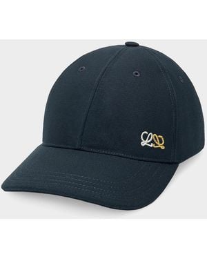 Loewe Flag Patch Cotton Baseball Cap - Blue