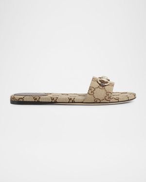 サンダル GUCCI GG SUEDE FLAT SANDALS 0400022072543?wid=900