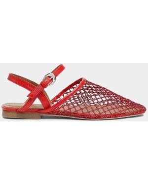 STAUD Rete Paper Net Sandals - Red