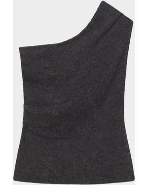A.L.C. Sue Brushed Alpaca-Blend Knit Top - Black