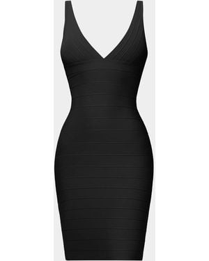 Hervé Léger The Backstage Knee-Length Dress - Black