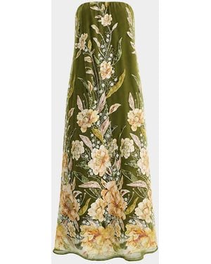 HELSI Margot Beaded Floral Applique Maxi Dress - Metallic