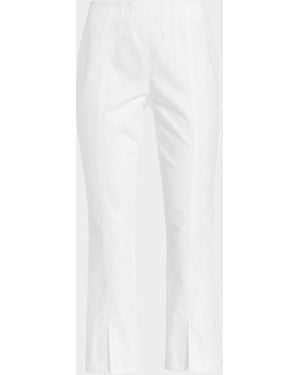 Cinq À Sept Laurie Stretch Denim Straight Crop Jeans - White