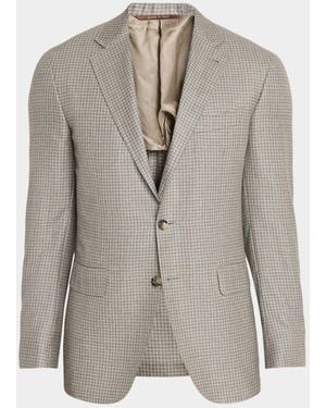 Canali Apos;S Kei Houndstooth Single-Breasted Sport Coat - Gray
