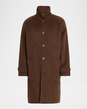 Officine Generale Apos;S Double Split Wool Coat - Brown
