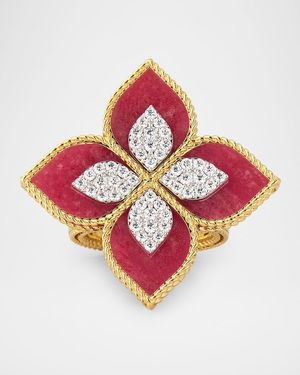 Roberto Coin 18K Diamond And Rhodonite Ring - Pink
