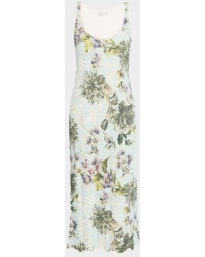 Cara Cara Orel Floral Crochet Knit Sleeveless Maxi Dress - White