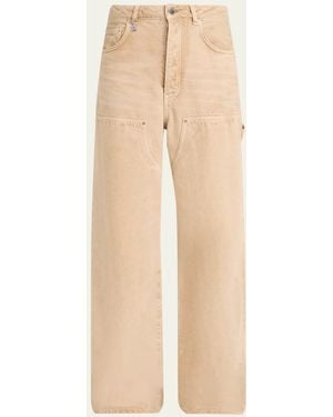 Amiri Washed Denim Carpenter Jeans - Natural