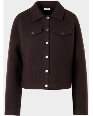 Akris Punto Boiled Wool Single-Breasted Jacket - Black
