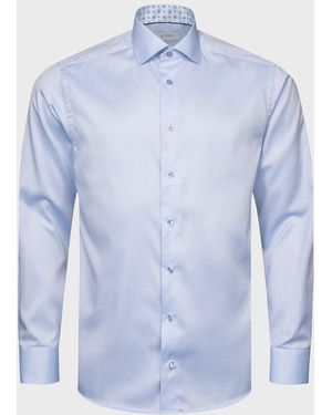 Eton Signature Twill Contemporary-Fit Dress Shirt - Blue