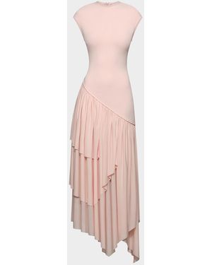Et Ochs Elowen Draped Knit Combo Maxi Dress - Pink
