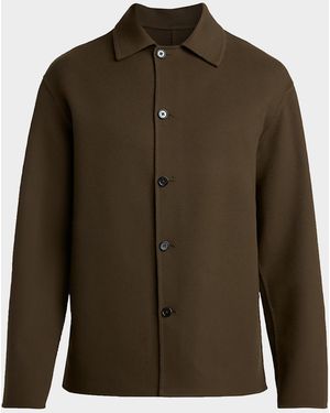 Jil Sander Apos;S Wool And Cashmere Shirt Jacket - Green