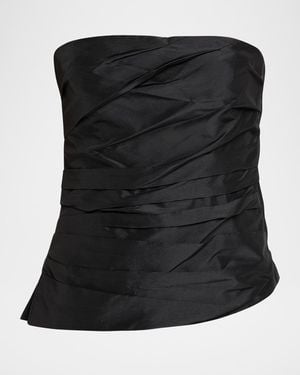 Jonathan Simkhai Emerson Ruched Bustier - Black