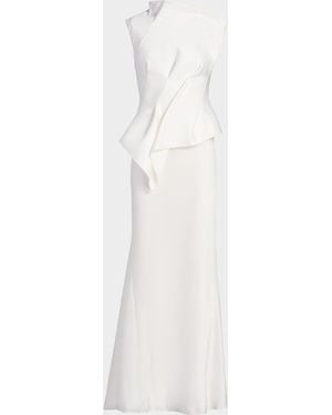 Acler Forever Young Harty Satin Draped Gown - White
