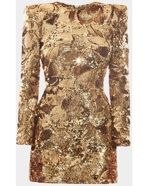 Zhivago Florentine Sunset Sequined Mini Dress - Brown
