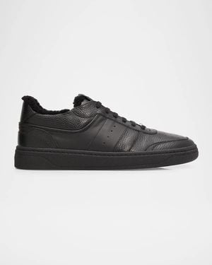 Giuseppe Zanotti Apos;S Dossy Shearling-Lined Leather Sneakers - Black