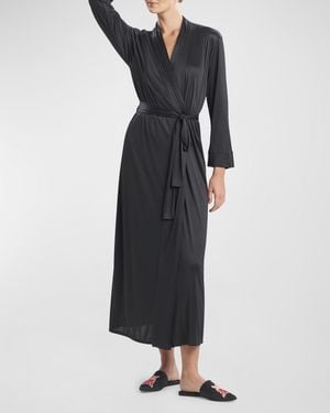 Natori Aphrodite Shawl-Collar Robe - Black