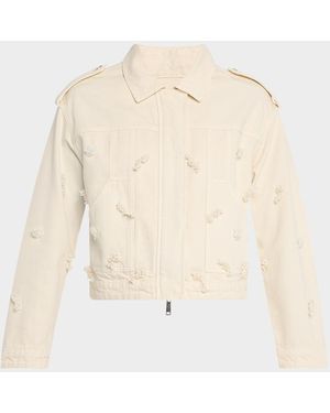 ジャケット Self-Portrait Bomber Style Denim Jacket self-portrait Bomber Style Denim Jacket Self-Portrait