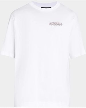 Simone Rocha Apos;S Boxy Fit Crystal-Embellishment T-Shirt - White