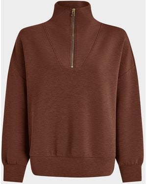 Varley Hawley Half-Zip Sweatshirt - Brown