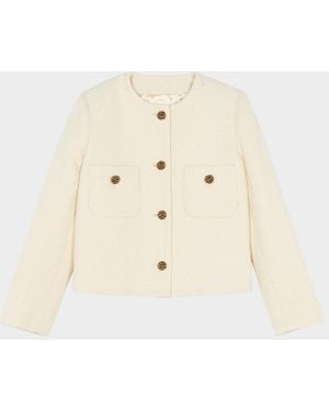 Ba&sh Meredith Bouclé Jacket - Natural