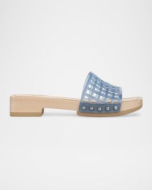 Vince Barbara Jelly Slide Sandals - Blue