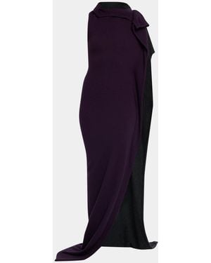Zankov Magdalena Draped Maxi Dress - Blue