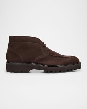 John Lobb Apos;S Field Nubuck Leather Chukka Boots - Brown