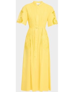 Acler Balwest Embroidered Maxi Dress - Yellow