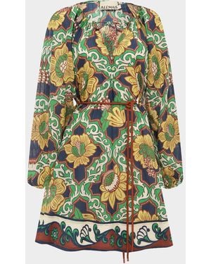 ALÉMAIS Liana Belted Mini Dress - Multicolor
