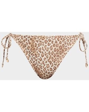 Ramy Brook Benni Leopard Bikini Bottoms - White